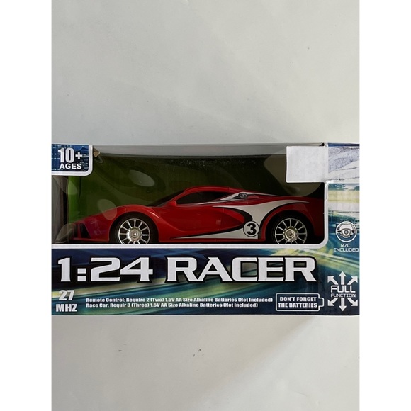 1:24 MHZ Red Racer Remote Control Toy Car Ages 10+ - Picture 5 of 5